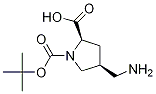 (2R,4s)-4-(aminomethyl)-1-(tert-butoxycarbonyl)pyrrolidine-2-carboxylic acid Structure,132622-86-7Structure