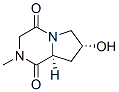 Pyrrolo[1,2-a]pyrazine-1,4-dione, hexahydro-7-hydroxy-2-methyl-, (7r-cis)- (9ci) Structure,132714-93-3Structure