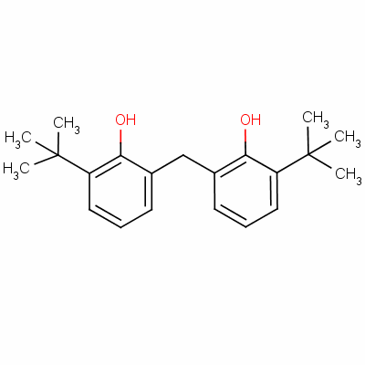 2-Tert-butyl-6-[(3-tert-butyl-2-hydroxyphenyl)methyl]phenol Structure,133-63-1Structure