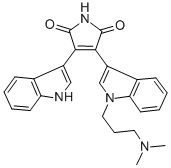 3-[1-[3-(Dimethylamino)propyl]1H-indol-3-yl]-4-(1Hindol-3-yl)1H-pyrrole-2,5dione Structure,133052-90-1Structure