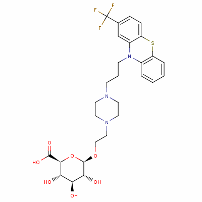 (2S,3s,4s,5r,6r)-3,4,5-trihydroxy-6-[2-[4-[3-[2-(trifluoromethyl)phenothiazin-10-yl]propyl]piperazin-1-yl]ethoxy]oxane-2-carboxylic acid Structure,133310-09-5Structure