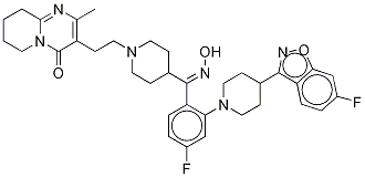 3-[2-[4-[(Z)-(4-氟-2-[4-(6-氟-1,2-苯并異惡唑-3-基)哌啶-1-基)苯基](羥基亞胺)甲基]哌啶-1-基]乙基]-2-甲基-6,7,8,9-四氫-4H-吡啶并[1,2-a]嘧啶-4-酮結(jié)構(gòu)式_1346606-24-3結(jié)構(gòu)式