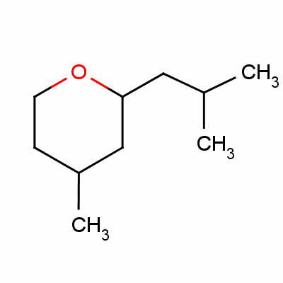 2H-pyran, tetrahydro-4-methyl-2-(2-methylpropyl)- Structure,13477-62-8Structure