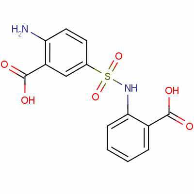 2-Amino-5-[(2-carboxyphenyl)sulfamoyl]benzoic acid Structure,135-10-4Structure