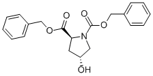 (2S,4R)-4-hydroxy-1,2-Pyrrolidinedicarboxylic acid 1,2-bis(phenylmethyl) ester Structure,13500-53-3Structure