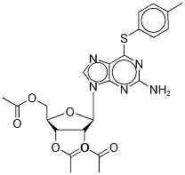 2-氨基-6-氯-[(4-甲基苯基)硫代]-9-(2,3,5-三-o-乙?；?-d-呋核亞硝脲)嘌呤結構式_135041-23-5結構式