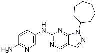 N5-(1-cycloheptyl-1h-pyrazolo[3,4-d]pyrimidin-6-yl)pyridine-2,5-diamine Structure,1352193-42-0Structure