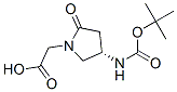 (S)-(4-n-boc-氨基-2-氧代-吡咯烷-1-基)-乙酸結(jié)構(gòu)式_135415-24-6結(jié)構(gòu)式