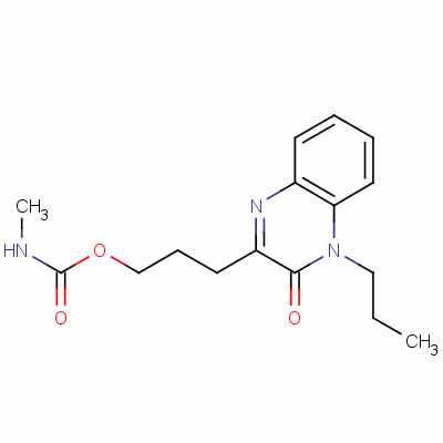 3-(3-氧代-4-丙基-3,4-二氫喹噁啉-2-基)丙基 甲基氨基甲酸酯結(jié)構(gòu)式_135779-82-7結(jié)構(gòu)式