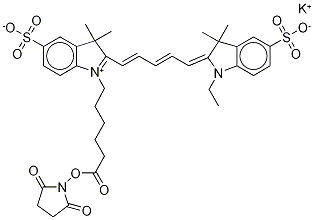 Cyanine 5 monofunctional hexanoic acid dye, succinimidyl ester, potassium salt Structure,1358906-77-0Structure