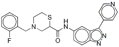 4-[(2-氟苯基)甲基]-n-[3-(4-吡啶)-1H-吲唑-5-基]-2-硫代嗎啉羧酰胺結(jié)構(gòu)式_1361482-20-3結(jié)構(gòu)式