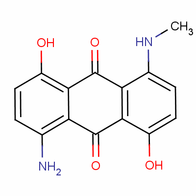 9,10-Anthracenedione, 1-amino-4,8-dihydroxy-5-(methylamino)- Structure,13643-37-3Structure