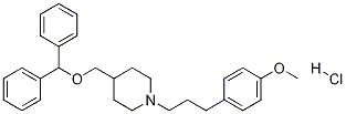 4-(3,3-Diphenylpropyl)-1-(3-(4-methoxyphenyl)propyl)piperidine hydrochloride Structure,136647-02-4Structure