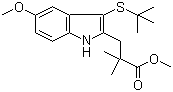 3-[(1,1-二甲基乙基)硫代]-5-甲氧基-alpha,alpha-二甲基-1H-吲哚-2-丙酸甲酯結(jié)構(gòu)式_136694-54-7結(jié)構(gòu)式