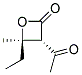 2-Oxetanone, 3-acetyl-4-ethyl-4-methyl-, cis-(9ci) Structure,136814-00-1Structure