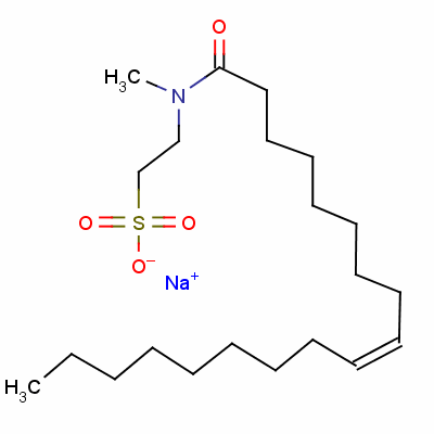 N-油酰基-N-甲基?；撬徕c結(jié)構(gòu)式_137-20-2結(jié)構(gòu)式