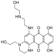 8,11-二羥基-4-(2-羥基乙基)-6-[2-(2-羥基乙基氨基)乙基氨基]-2,3-二氫-1H-萘并[3,2-h]喹喔啉-7,12-二酮結(jié)構(gòu)式_137132-70-8結(jié)構(gòu)式