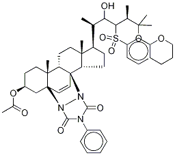 (3beta,5alpha)-5,8-[N,N-(4-Phenylurazole)]-3-O-acetyl-25-phenylsulfonyl-cholest-6-ene-3,22,25-triol 25-Tetrahydropyranyl Ether Structure,137143-30-7Structure