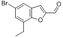 5-Bromo-7-ethyl-2-formyl-benzofuran Structure,137206-73-6Structure