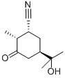 (-)-(5R,3r,2r)-5-(1-hydroxy-1-methylethyl)-3-cyano-2-methylcylohexanone Structure,137588-59-1Structure