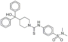 N-[4-[(dimethylamino)sulfonyl]phenyl]-4-(hydroxydiphenylmethyl)-1-piperidinecarbothioamide Structure,1383478-94-1Structure