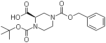 (2R)-4-[(benzyloxy)carbonyl]-1-(tert-butoxycarbonyl)piperazine-2-carboxylic acid Structure,138775-02-7Structure