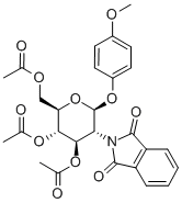 4-甲氧苯基-3,4,6-三-O-乙酰基-2-脫氧-2-苯二甲酰亞氨基-β-D-吡喃葡萄糖苷結(jié)構(gòu)式_138906-41-9結(jié)構(gòu)式