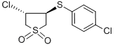 3-Chloro-4-[(4-chlorophenyl)thio]tetrahydro-1h-1lambda~6~-thiophene-1,1-dione Structure,13894-16-1Structure