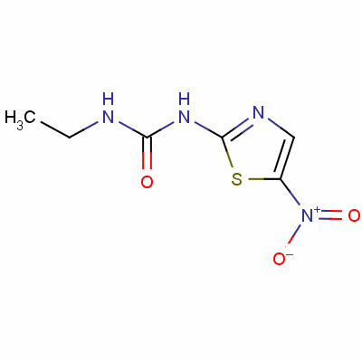 1-乙基-3-(5-硝基噻唑-2-基)脲結(jié)構(gòu)式_139-94-6結(jié)構(gòu)式