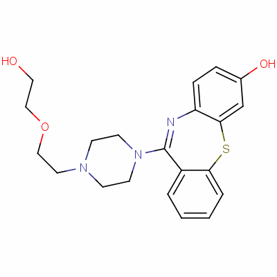 11-[4-[2-(2-羥基乙氧基)乙基]-1-哌嗪基]-二苯并[b,f][1,4]硫氮雜卓-7-醇結(jié)構(gòu)式_139079-39-3結(jié)構(gòu)式