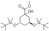 (3S,5s)-3,5-bis[[(1,1-dimethylethyl)dimethylsilyl]oxy]-1-hydroxy-cyclohexanecarboxylic acid methyl ester Structure,139356-33-5Structure