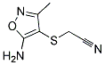 Acetonitrile, [(5-amino-3-methyl-4-isoxazolyl)thio]-(9ci) Structure,140455-00-1Structure