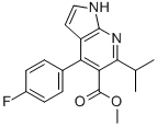 Methyl 4-(4-fluorophenyl)-6-isopropyl-1h-pyrrolo[2,3-b]pyridine-5-carboxylate Structure,140640-91-1Structure