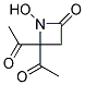 2-Azetidinone, 4,4-diacetyl-1-hydroxy-(9ci) Structure,141942-33-8Structure