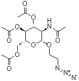 2-疊氮基乙基-2-乙酰氨基-3,4,6-三-O-乙酰基-2-脫氧-β-D-吡喃葡糖苷結構式_142072-11-5結構式