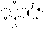 7-Amino-1-cyclopropyl-3-ethyl-2,4-dioxopyrido[2,3-d]pyrimidine-6-carboxamide Structure,142557-61-7Structure