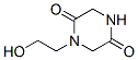 2,5-Piperazinedione,1-(2-hydroxyethyl)-(9ci) Structure,143411-79-4Structure