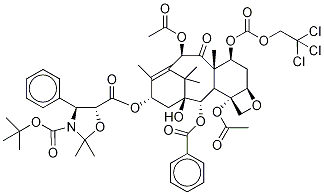 13-{[(3-t-叔丁氧羰基)-2,2-二甲基-4S-苯基-1,3-惡唑烷-5R-基]甲?；鶀-7-O-(2,2,2-三氯乙基)氧基]羰基)漿果赤霉素III結構式_143527-73-5結構式