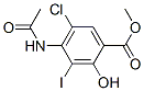 4-Acetylamino-5-chloro-2-hydroxy-3-iodobenzoic acid methyl ester Structure,143878-24-4Structure