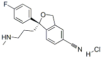 1-(4-氟苯基)-1-[3-(甲基氨基)丙基]-1,3-二氫-2-苯并呋喃-5-甲腈鹽酸鹽(1:1)結(jié)構式_144010-85-5結(jié)構式