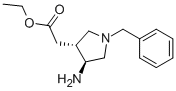 Trans-(4-amino-1-benzylpyrrolidin-3-yl)-acetic acid ethyl ester Structure,144017-84-5Structure