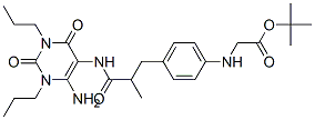 Glycine, n-[4-[3-[(6-amino-1,2,3,4-tetrahydro-2,4-dioxo-1,3-dipropyl-5-pyrimidinyl)amino]-2-methyl-3-oxopropyl]phenyl]-, 1,1-dimethylethyl ester Structure,144871-91-0Structure