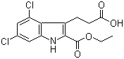 3-(4,6-Dichloro-2-(ethoxycarbonyl)-1h-indol-3-yl)propanoic acid Structure,144989-41-3Structure