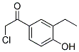 Ethanone, 2-chloro-1-(3-ethyl-4-hydroxyphenyl)-(9ci) Structure,145736-97-6Structure