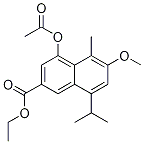 4-(Acetyloxy)-6-methoxy-5-methyl-8-(1-methylethyl)-2-naphthalenecarboxylic acid ethyl ester Structure,146173-77-5Structure