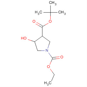 1-Boc-4-羥基吡咯烷-3-甲酸乙酯結(jié)構(gòu)式_146256-99-7結(jié)構(gòu)式