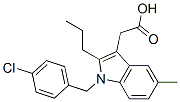 2-[1-[(4-Chlorophenyl)methyl]-5-methyl-2-propyl-indol-3-yl]acetic acid Structure,147-18-2Structure