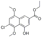 6-Chloro-4-hydroxy-5,8-dimethoxy-2-naphthalenecarboxylic acid ethyl ester Structure,147589-46-6Structure