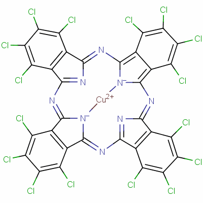 [1,2,3,4,8,9,10,11,15,16,17,18,22,23,24,25-十六氯代-29H-31H-酞箐(2-)-N29,N30,N31,N32]銅結(jié)構(gòu)式_14832-14-5結(jié)構(gòu)式