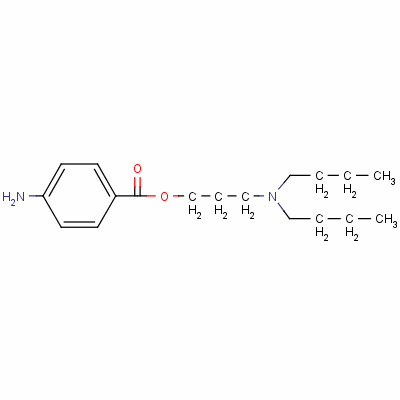 1-Propanol, 3-(dibutylamino)-, 4-aminobenzoate (ester) Structure,149-16-6Structure